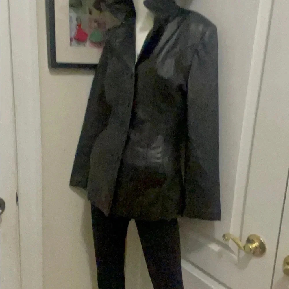 Wilson's leather 100% leather jacket is soft and shiny. Beautiful design - Picture 9 of 16
